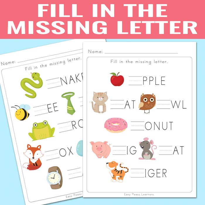 Fill in the Blanks Letters