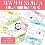 I Have Who Has United States Games