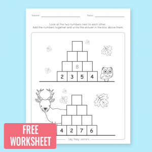 Free Printable Addition to 100 Worksheet