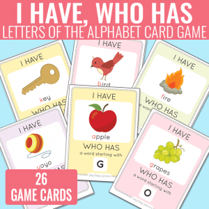 I Have Who Has Alphabet Card Game