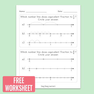 Fractions on a Number Line Worksheets - Math Worksheets - Easy Peasy ...