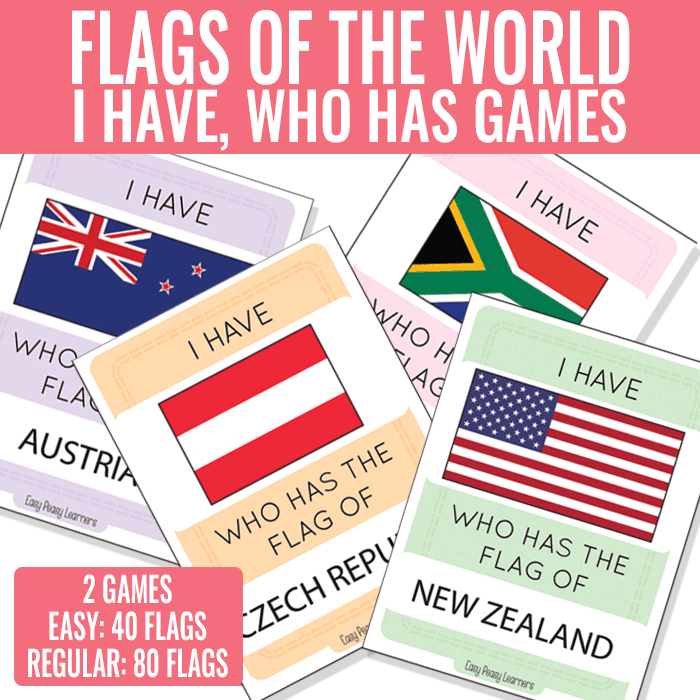 I Have Who Has Flags Card Games