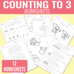 Counting to 3 Worksheets – Kindergarten Worksheets