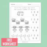 Counting to 5 Worksheets for Kindergarten - Easy Peasy Learners