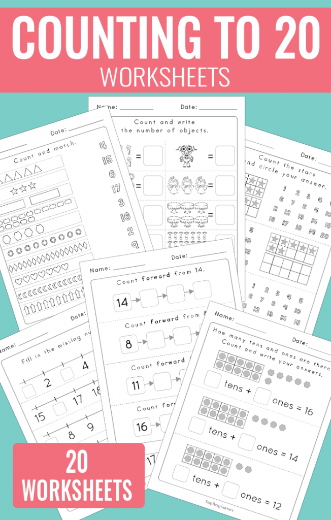 Counting to 20 Worksheets - Easy Peasy Learners