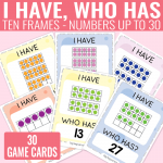 I Have, Who Has Ten Frames up to 30 Game