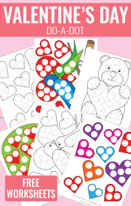 Valentines Day Do a Dot Printables - Free Do a Dot Worksheets