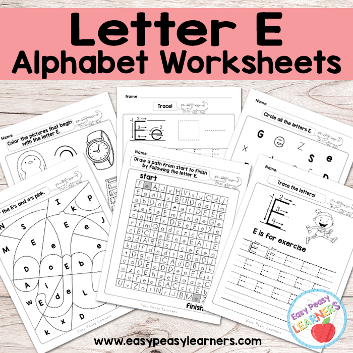 Alphabet Worksheets Letter E