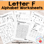 Letter F Worksheets – Alphabet Series