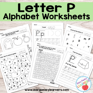 Alphabet Worksheets - Letter P