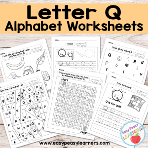 Alphabet Worksheets - Letter Q