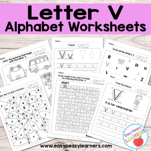 Alphabet Worksheets - Letter V