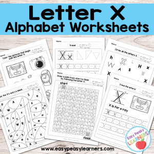 Alphabet Worksheets - Letter X