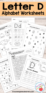 Free Printable Letter D Worksheets - Alphabet Worksheets Series