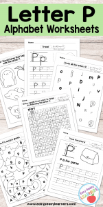Free Printable Letter P Worksheets - Alphabet Worksheets Series