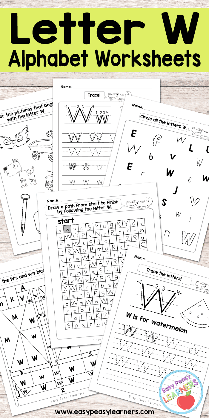 Free Printable Letter W Worksheets - Alphabet Worksheets Series