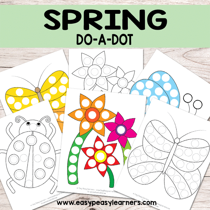 Preschool Season Do-A-Dots Worksheets Dot Spring Activity Pack Homeschooling