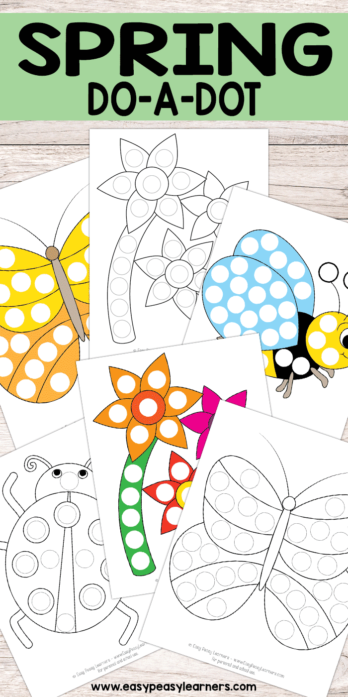 Free Printable Spring Do a Dot Pages