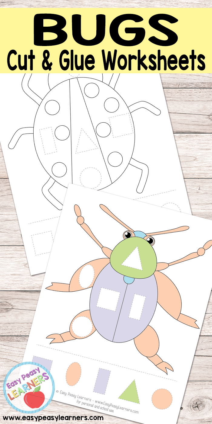 Bugs - Cut and Glue Worksheets