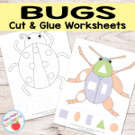 Free Bugs Cut and Glue Worksheets