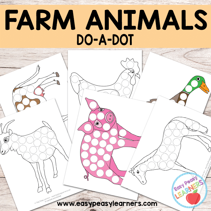 Free Farm Animals - Do a Dot Printables