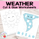 Weather Cut and Glue Worksheets