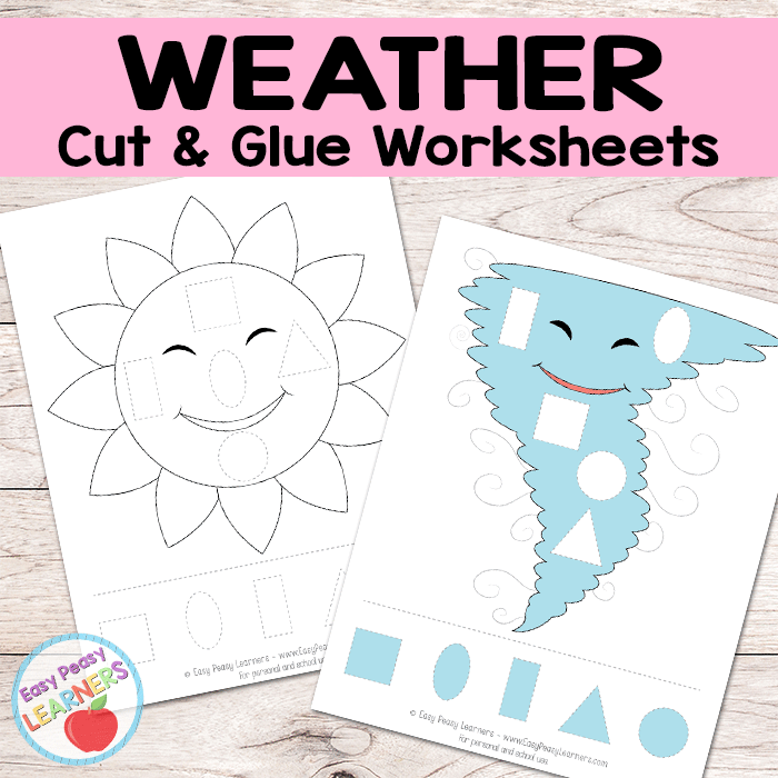 Free Weather Cut and Glue Worksheets