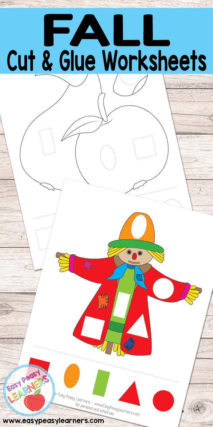 Free Fall Cut And Glue Worksheets Easy Peasy Learners