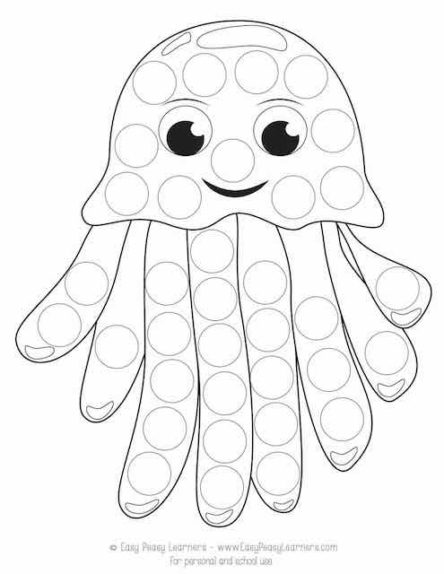 Free Sea Animals Do a Dot Printables - Easy Peasy Learners