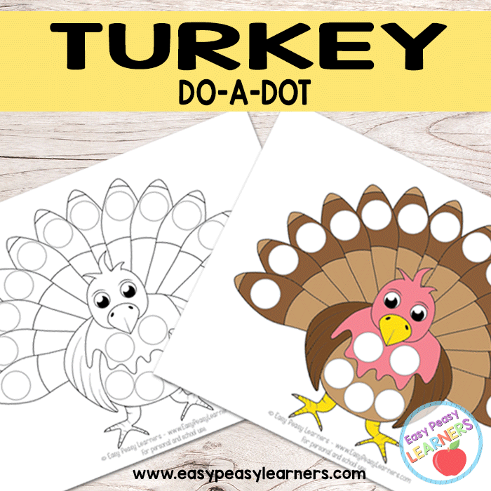 Free Turkey Do A Dot Printables Easy Peasy Learners