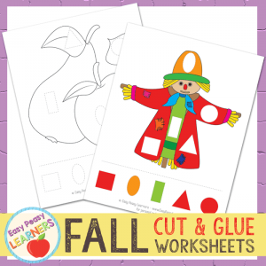 Lovely Fall Cut and Glue Worksheets