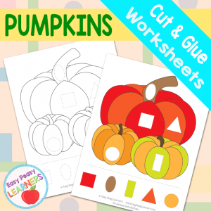 Lovely Pumpkins Cut and Glue Worksheets