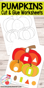 Pumpkins - Cut and Glue Worksheets
