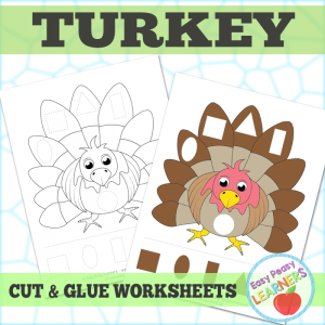 Turkey Cut and Glue Worksheets