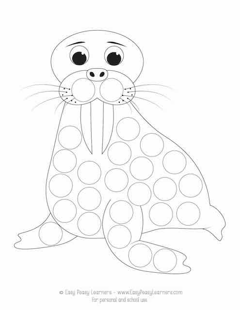 Free Polar Animals Do a Dot Printables - Easy Peasy Learners