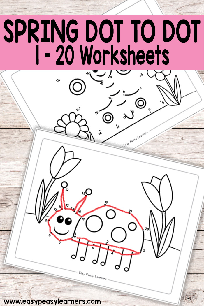 Spring Dot To Dot Numbers To 20 Worksheets Easy Peasy Learners