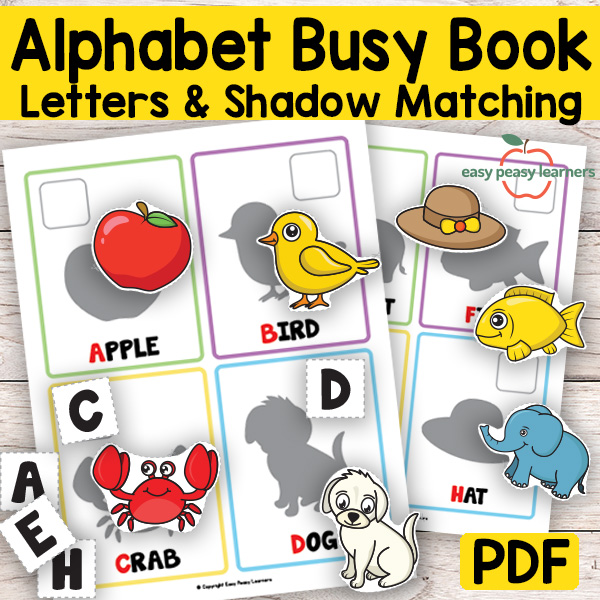 Quiet Book Printable Alphabet Busy Binder Activity Book