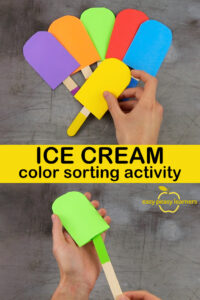 Ice Cream Color Sorting Activity With Popsicle Sticks