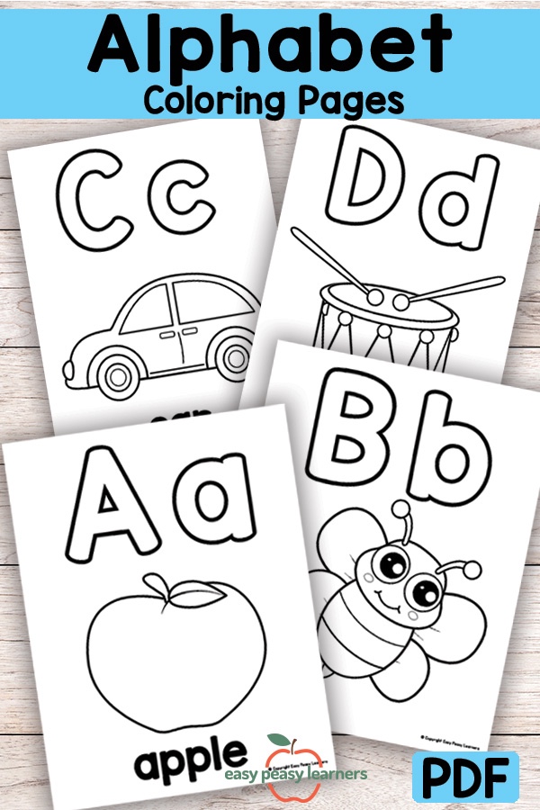 Printable Alphabet Coloring Pages